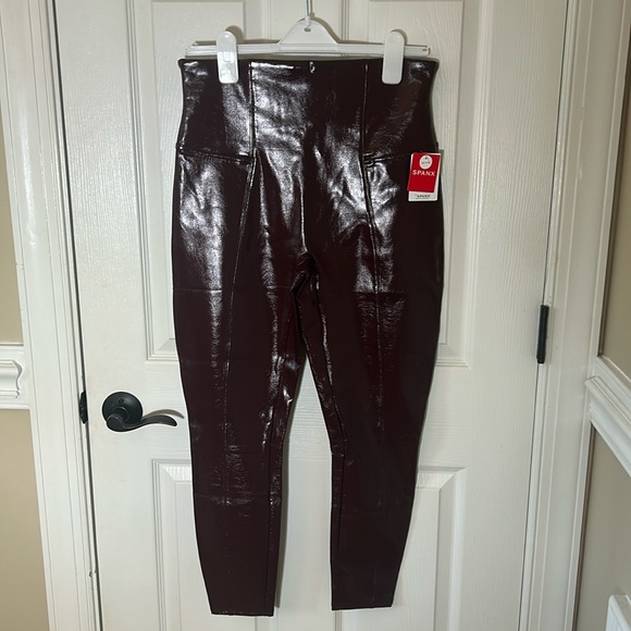 Spanx Faux Leather Patent Leggings (XL Petite) NWT - Picture 2 of 12